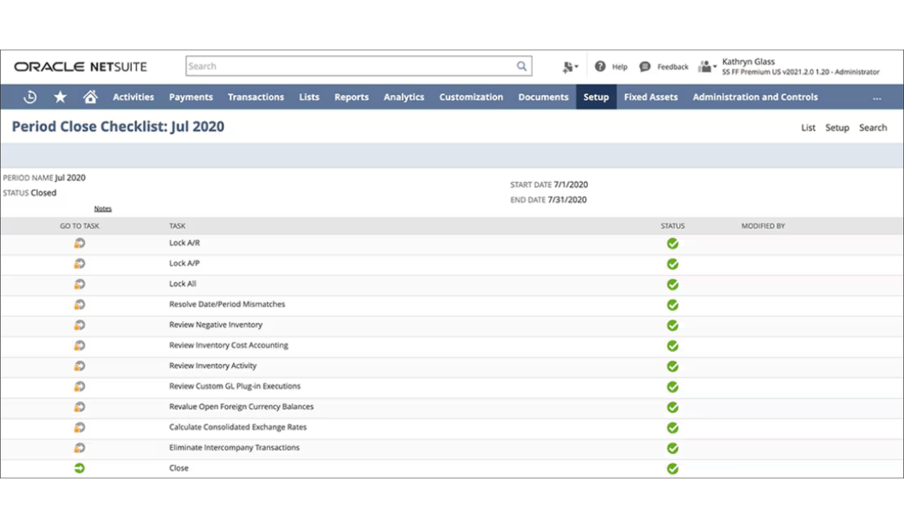 Close Management in NetSuite