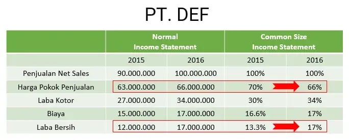 Common Size Income Statement