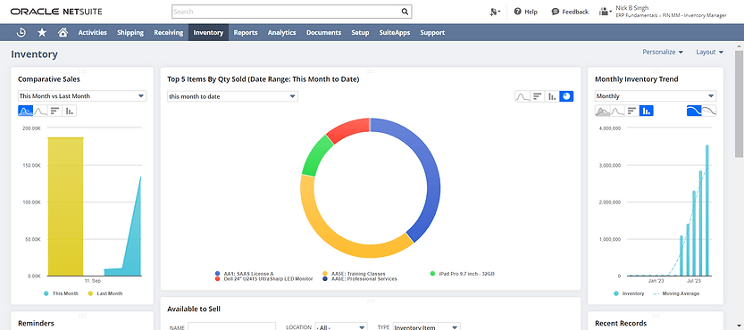 Inventory NetSuite