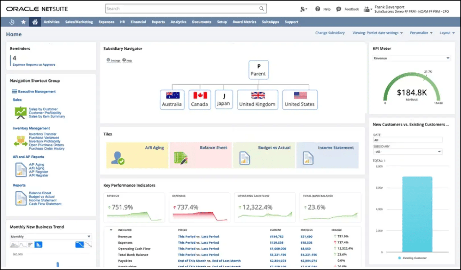 NetSuite ERP Features - Global Business Management