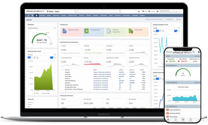 Netsuite in Dekstop and Mobile Mode