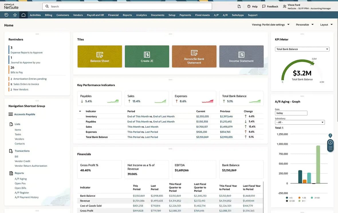 New NetSuite ERP Features - Financial Management