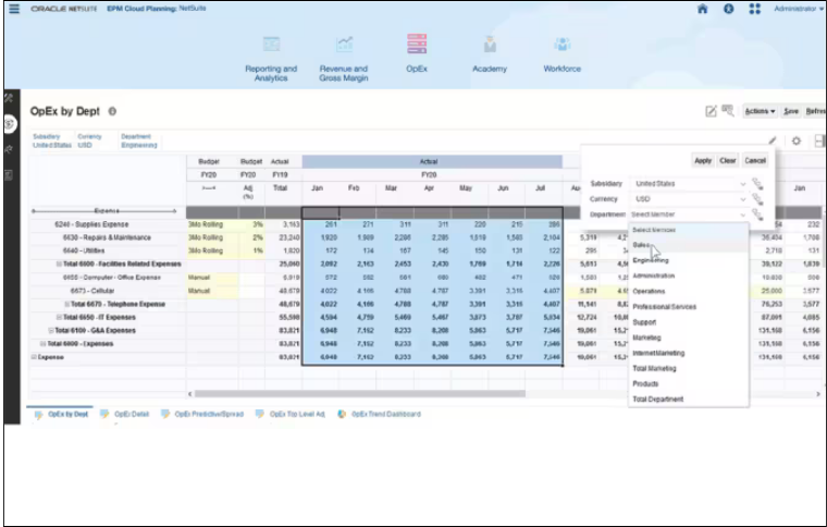 Operating Expense in NetSuite