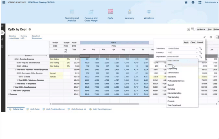 Operating Expense in NetSuite