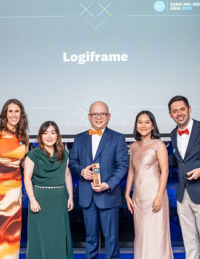 Logiframe receiving Xero Asia Partner of the Year in 2025.
