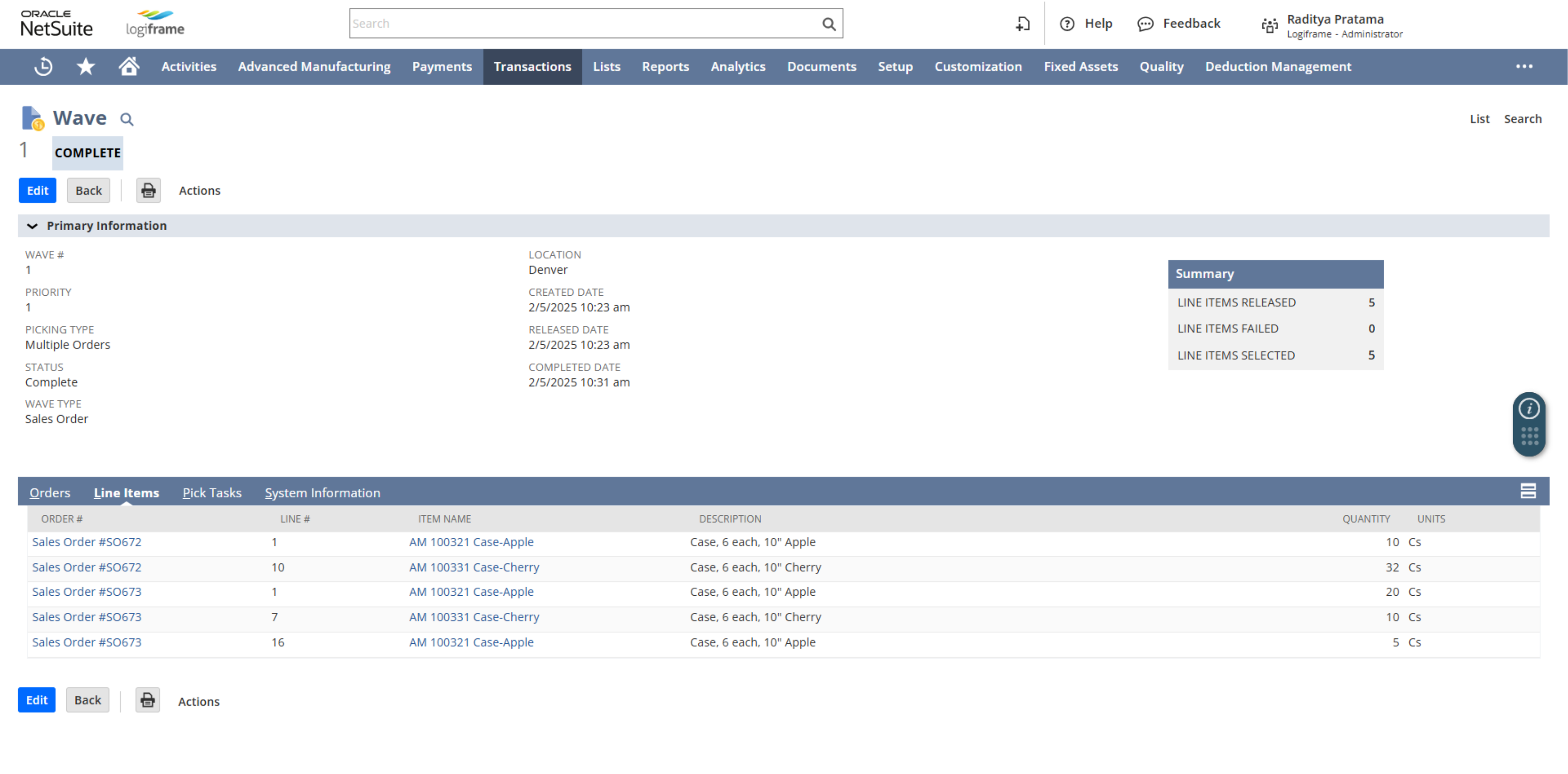 Inventory Warehouse - Warehouse Managemenet System in NetSuite