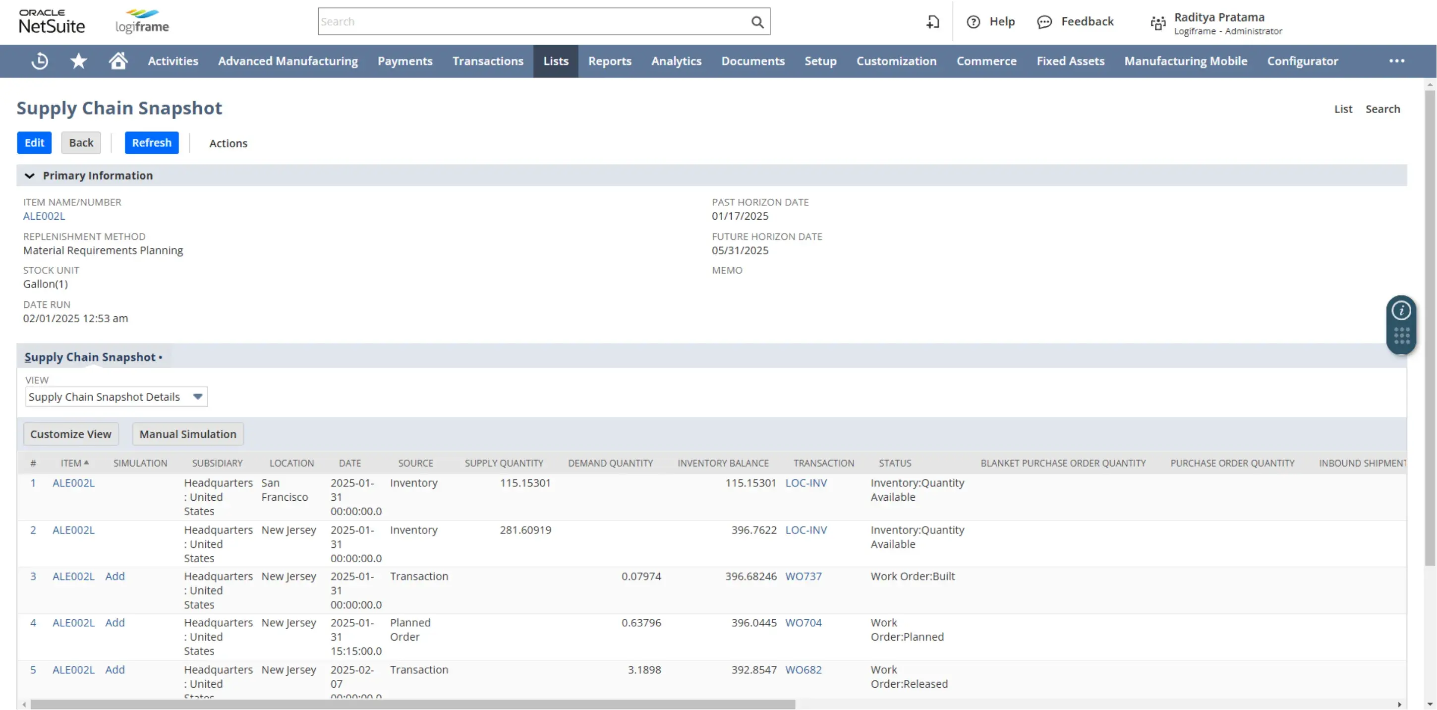 Supply Chain Snapshot in NetSuite-converted-from-png