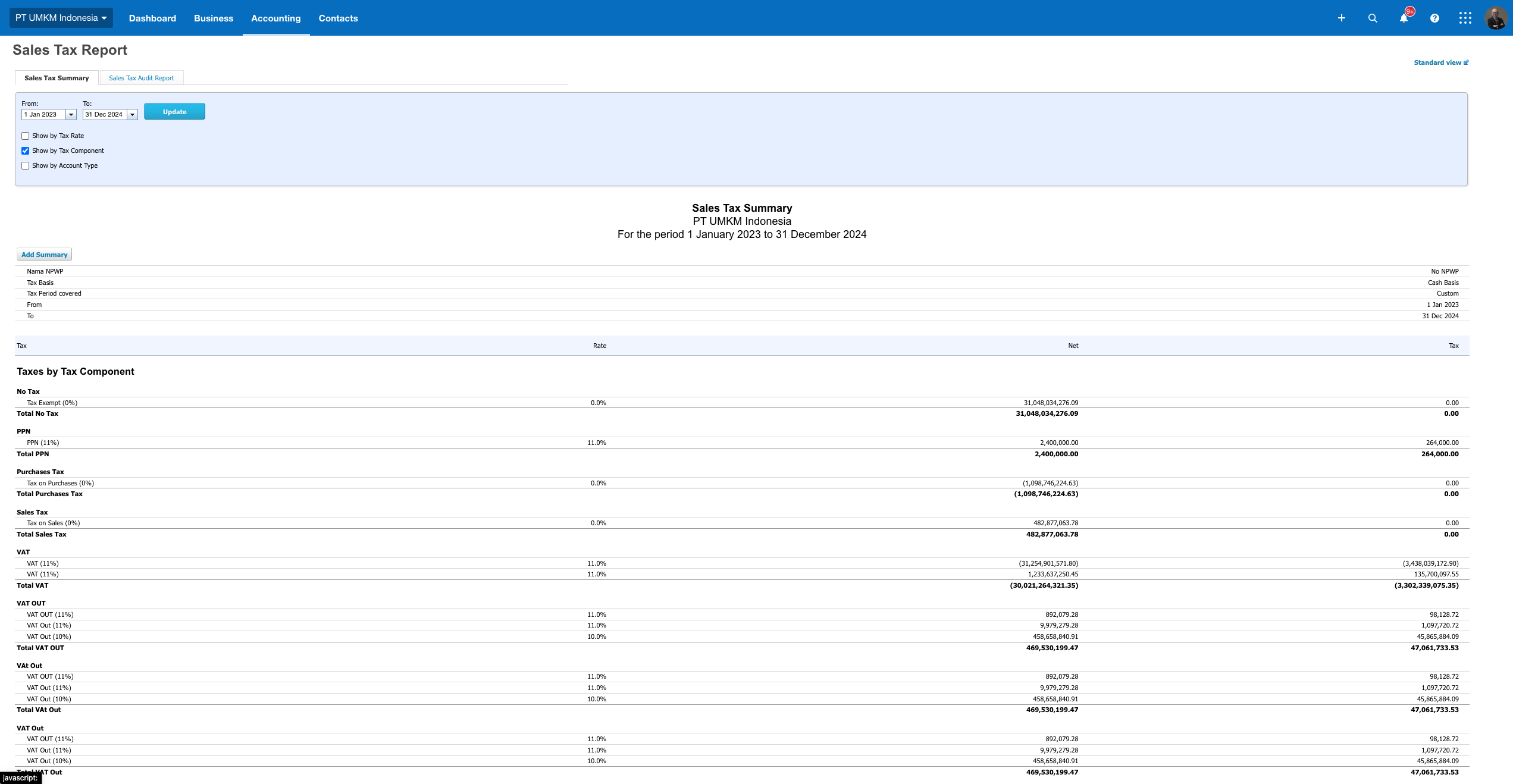 Tax and Compliance Reporting in Xero